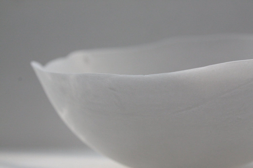 Pure white English fine bone china stoneware bowl