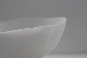 Pure white English fine bone china stoneware bowl