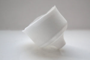 Japanese inspired small ornamental cup handmade from snow white English fine bone china