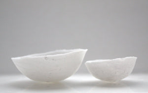 Set of 2 English fine bone china nesting stoneware bowls