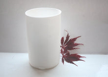 Load image into Gallery viewer, Cylindrical shaped vase made from English fine bone china - geometric decor