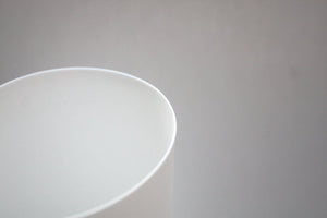 Cylindrical shaped vase made from English fine bone china - geometric decor