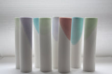 Load image into Gallery viewer, Tube vase made from English fine bone china in 4 pastel colours - bud vase