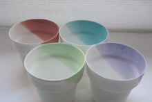 Load image into Gallery viewer, Small cup. Small English fine bone china planter in 4 pastel colours