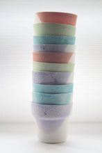 Load image into Gallery viewer, Small cup. Small English fine bone china planter in 4 pastel colours