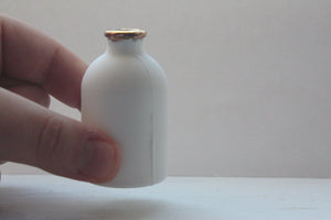 English fine bone china small bottle with gold rims - bud vase