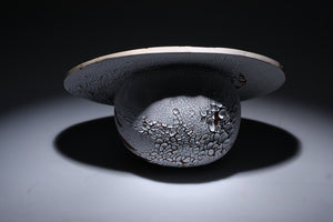 Abstract ceramic sculpture with unique texture - solar