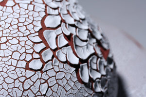 Abstract ceramic sculpture with unique texture - solar