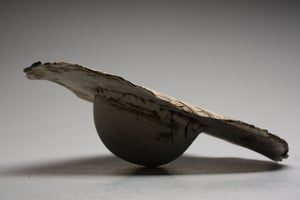 Abstract ceramic sculptural vessel with unique texture
