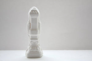 Chess piece - The Rook from English fine bone china with a gold drip.