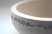 Load image into Gallery viewer, Stoneware vessel handthrown with embossed branches in ivory color