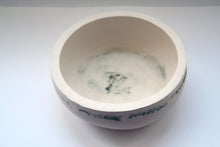 Load image into Gallery viewer, Stoneware vessel handthrown with embossed branches in ivory color