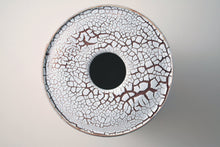 Load image into Gallery viewer, Handthrown earthenware vessel with unique texture and powder effect in red color