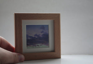 Landscape miniature photography - Cloudy purple sunset