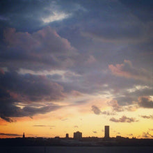 Load image into Gallery viewer, Landscape miniature photography - Cloudy sunset over Liverpool docklands