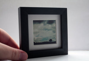 Landscape miniature photography - British countryside on a cloudy day