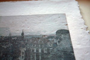 Digital photograph on fine bone china with a paper looking texture - ''Hallepoort D''
