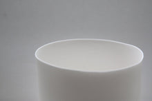 Load image into Gallery viewer, Stoneware fine bone china container or tealight holder with a grey fingerprint. Illustrated ceramics