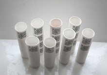 Load image into Gallery viewer, Tube vase made from English fine bone china with QR codes - bud vase