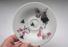 Load image into Gallery viewer, Upcycled stoneware fine bone china plate with vintage illustrations.
