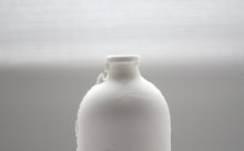 Load image into Gallery viewer, Porcelain bottle. Fine bone china small white bottle with QR code - bud vase