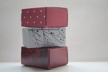 Load image into Gallery viewer, White gift box matchbox style with silver branches and ribbon,