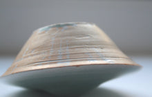 Load image into Gallery viewer, Small ceramic vessel in turquoise and toasted effect in unusual shape