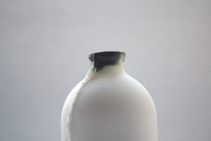 English fine bone china medium bottle with burnt effect- apothecary bottle - bud vase