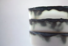 Load image into Gallery viewer, Porcelain small pot. Small English fine bone china planter with burnt effect