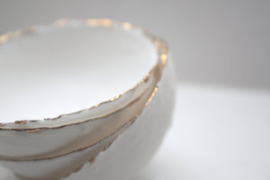 Small bowl from English fine bone china and real gold