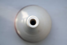 Load image into Gallery viewer, Abstract chunky small earthenware ceramic bottle with red glaze, hand thrown