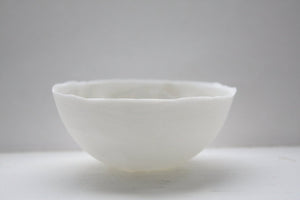 Stoneware English fine bone china vessel with mother of pearl luster interior - iridescent